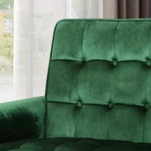 Bartos Button-Tufted Velvet Armchair